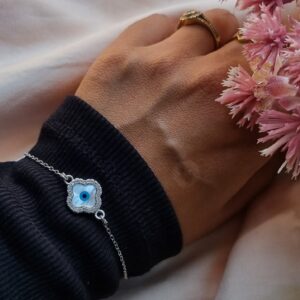 The Silver MOP Evileye Bracelet