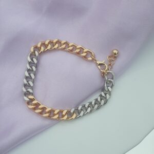 Dual Tone Thick Bracelet