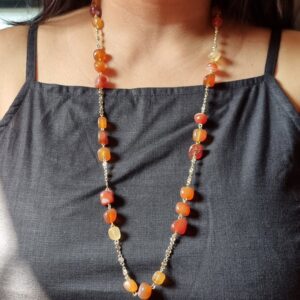Single Line Agate Mala
