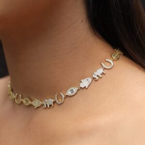 Multi-charmed Evileye Necklace