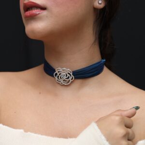 Mesh Diamond Rose Choker