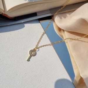 Cz Key Pendant Chain
