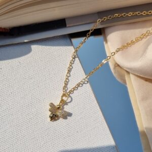 Cz Bee Pendant Chain