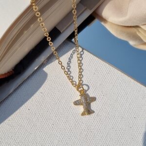 Cz Plane Pendant Chain