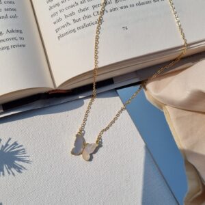 MOP Butterfly Pendant Chain