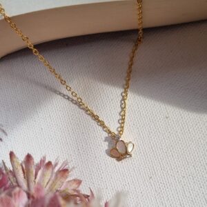 Mother Of Pearl Crown Pendant Chain