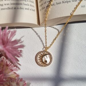 Flaming Moon Pendant Chain