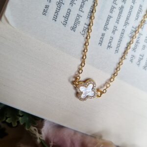 MOP Clover Pendant Chain