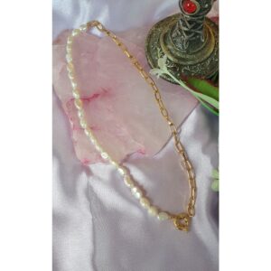Fresh Water Pearls With Linked Chain