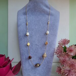 Carved Lotus Murano Chain