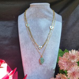 Layered Turq Evileye Chain