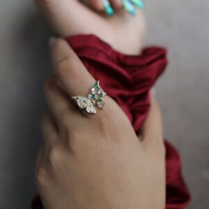 Green Shadow Butterfly Ring