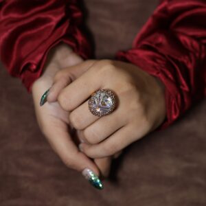 Marbled Marcasite Ring